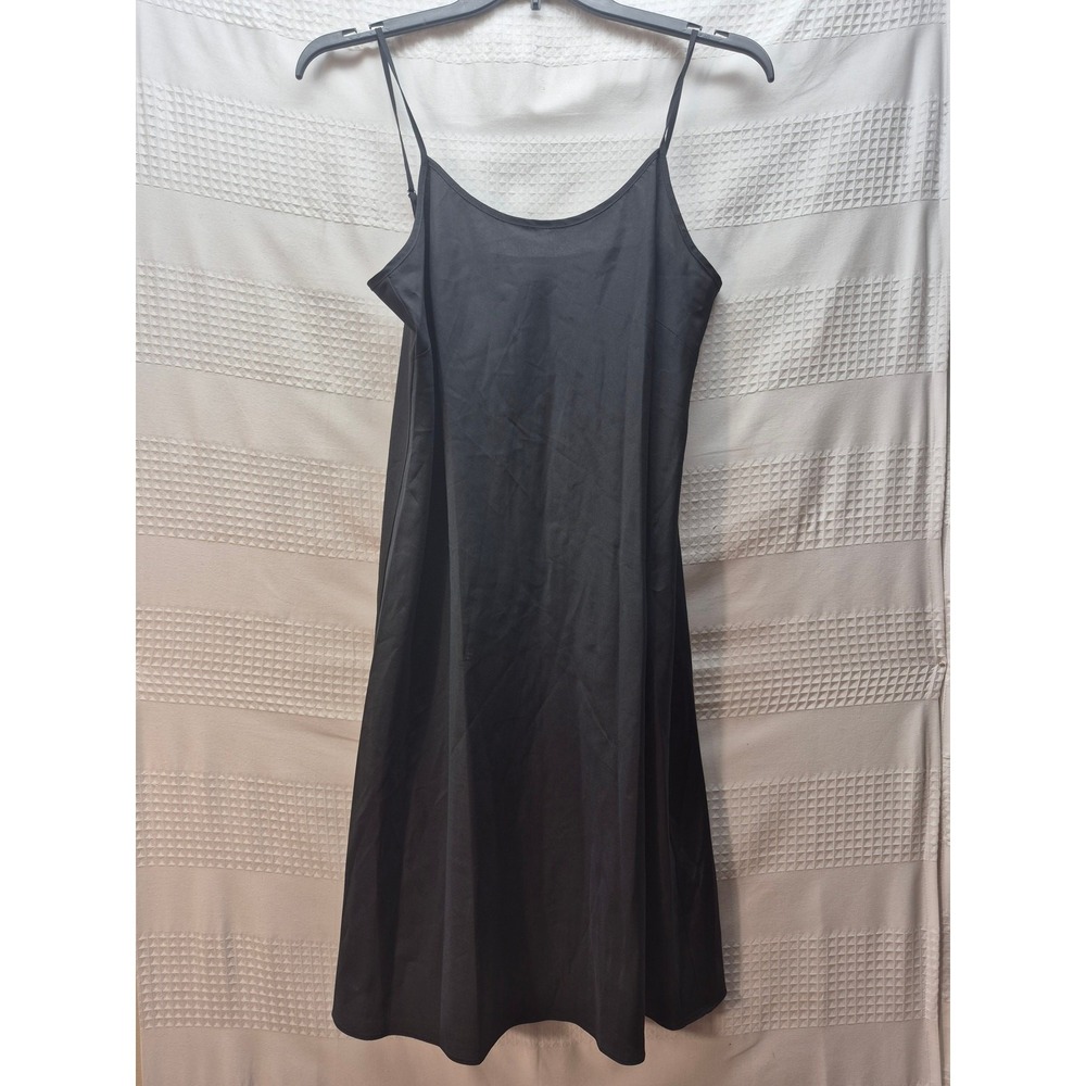 Nanette Lepore Slip Dress Womens Size 10 Black Lined Mini Scoop Neck 7412